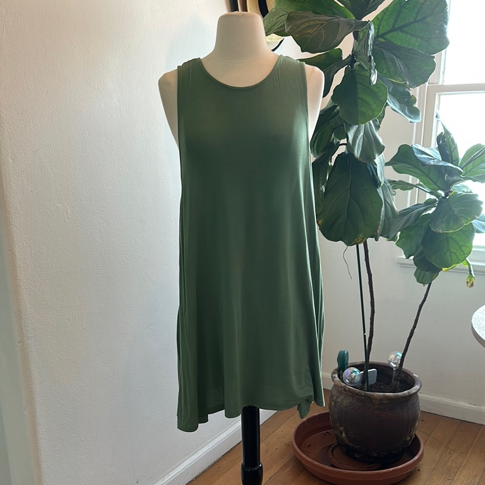 RVCA Green Relaxed Tank Dress